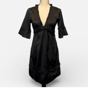 Calypso St. Barth Black Ruffle Dress
